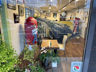 外からの店内