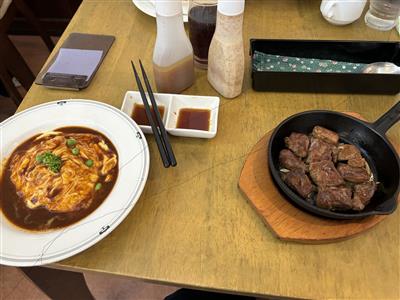 オムライス、ステーキセット