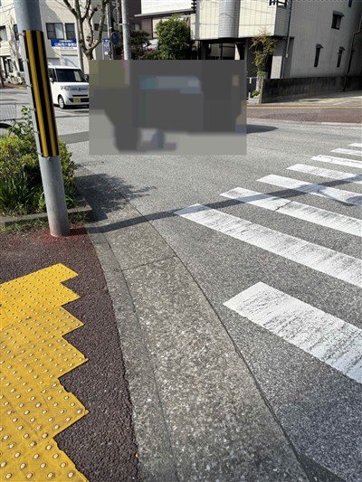事故直後（自転車は歩道へ移動）